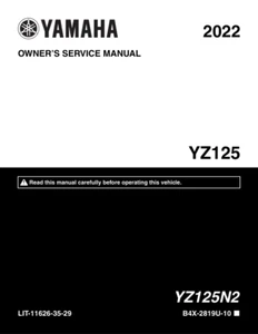 Yamaha YZ125 Service Manual | 2022 | YZF125N2 | CD OR USB - Bild 1 von 8