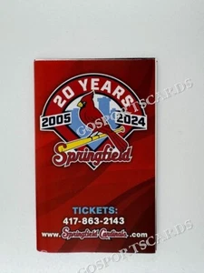 Calendario de bolsillo de los Springfield Cardinals 2024 20 años de ligas menores de béisbol - Imagen 1 de 2
