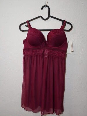 Sexy Babydoll Jessica Simpson Teddy Chemise - Nuevo con etiquetas - Talla Mediana Foto 1 de 4