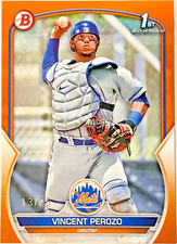2023 BOWMAN PROSPECT *ORANGE* #BP102 VINCENT PEROZO *TOP PROSPECT* NY METS/25