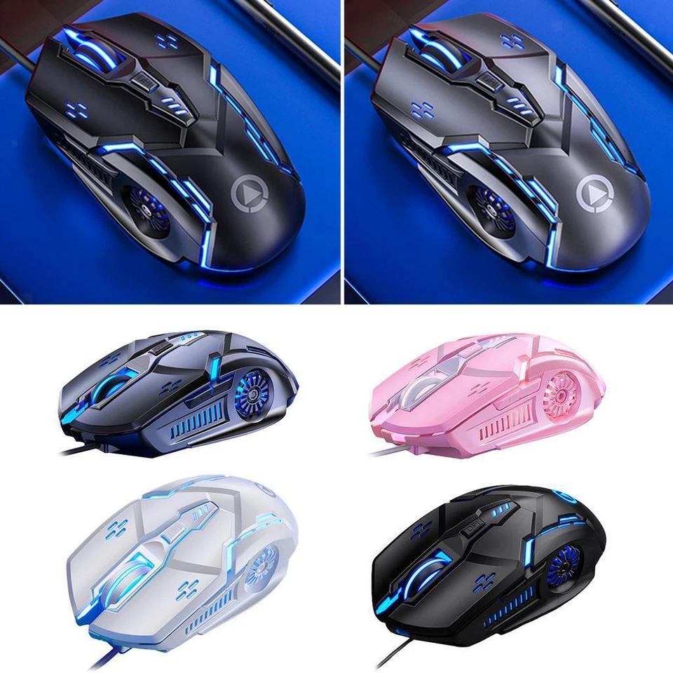 Wired Mouse Six Buttons Button Colorful Glowing Gaming - Image 1 of 1