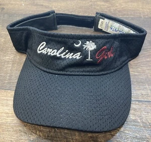 Carolina Girl Sun Visor Cotton Black White Pink Adjustable Cap Hat North South - Picture 1 of 6