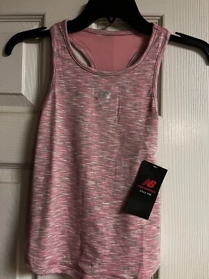 NWT New Balance Girls  Sleeveless Athletic Shirt 7/8 Pink - Image 1 of 4