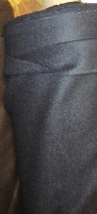 80cm Italiano Pesado Negro Cachemira Pura Tela de Lujo para Chaqueta Abrigos 140cm - Imagen 1 de 2