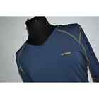 30099-a Womens Columbia PFG Shirt Gym Workout V-Neck Size XL Blue Polyester