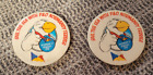 2x Vintage P&O Ferries Ship Boat Sail the Sea Normandy Norman D Seagull badges