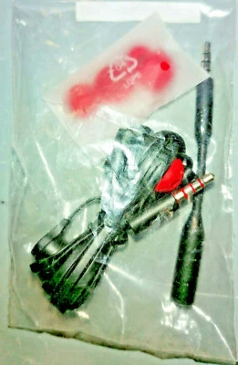 NIB HTC Headset with Microphone and Call Button with 4 Tip Leader/ Extension - Image 1 of 3