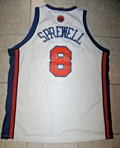 #8 Latrell SPREWELL New York KNICKS Off. Lic. NIKE Jersey, Size Men's XXL, L+2 Cover