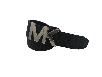 Nuevo cinturón Michael Kors para hombre cintura 32 negro y plateado Foto 1 de 4