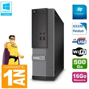 PC DELL 3020 SFF Intel G3220 RAM 16Go Scheibe 500 GB Dvd-Brenner Wifi W7 - Bild 1 von 3