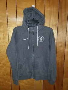 Sudadera con capucha para mujer CHELSEA FC PEQUEÑA Nike cremallera completa nada se detiene GRIS C3 - Imagen 1 de 7