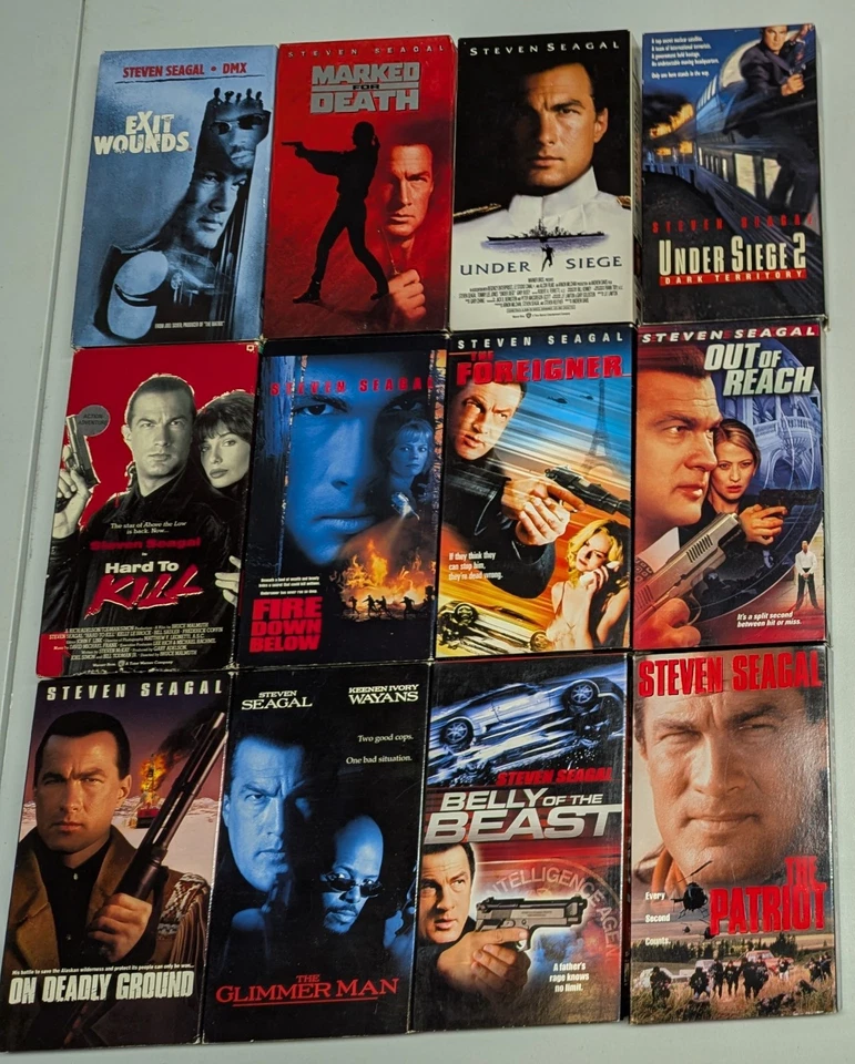 Steven Seagal - VHS Tape Movie LOT Set Bundle of 12 Various Titles - Image 1 of 4