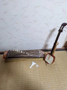 Japanese Traditional Mini KOTO 16.5in & Mini Shamisen 15.7in Wagakki Music Japan - Picture 1 of 5