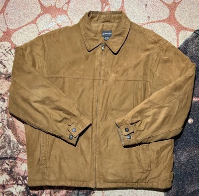 St. John's Bay Suede Zip Up Jacket Brown XXL - Image 1 of 4