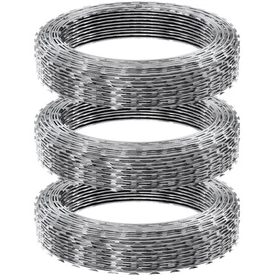 3x147ft 333lb Double Spiral Galvanized Razor Wire & Ribbon Fencing - Image 1 of 4