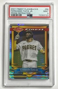 Topps Finest Flashbacks Prism Refractor 2021/35 Fernando Tatis Jr #66 PSA 9 - Imagen 1 de 2