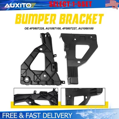 Front Bumper Bracket For Audi A6 Quattro 2005-2011 Left Right Side Black 2-10X - Image 1 of 4