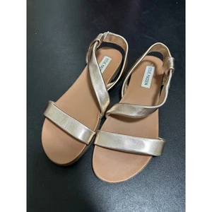 Steve Madden Dessie flache Damen-Gladiator-Sandalen metallic pink silber Größe 8 - Bild 1 von 5