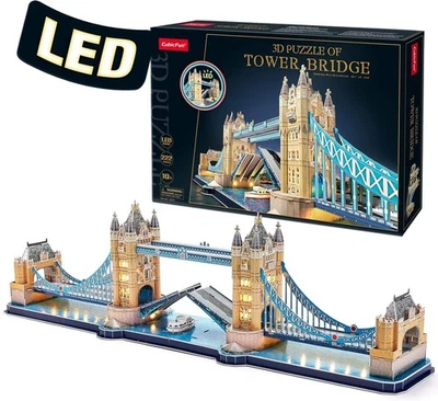 Cubic Fun, TOWER BRIDGE, 3D Puzzle, LED, 222 Pieces - Image 1 of 4