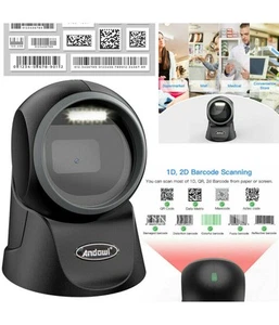 SCANNER BARCODE LETTORE DI CODICI A BARRE QR CODE 1D 2D USB DA TAVOLO Q-SM50 - Foto 1 di 15