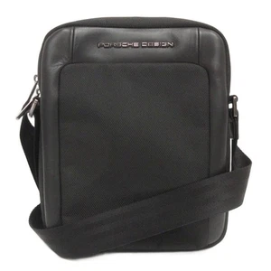 Porsche Design Shoulder Bag Crossbody Nylon Black 26x20x5cm pre-owned - Picture 1 of 8