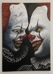 Pennywise Horror Painting – 14x20 Original Acrylic on Canvas | Creepy Clown .IT - Picture 1 of 10