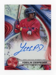2024 Bowman's Best YOEILIN CESPEDES RC AUTO AUTOGRAPH REFRACTOR Boston Red Sox - Picture 1 of 2