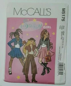 VINTAGE MC CALLS #5175 GIRLS' SIZES 7-14 LINED SHRUGS SKIRT & GAUCHO PATTERN CUT - Picture 1 of 4