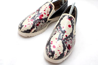 Женские кожаные мокасины Anyi Lu размер ЕС 40 США 9 капель крови со змеиным принтом плоские РЕДКИЕ!! - Изображение 1 из 4