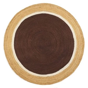 Braided Jute Rug Carpet Home Decor Boho Jute Natural Round Modern Dhurrie Carpet - Picture 1 of 8