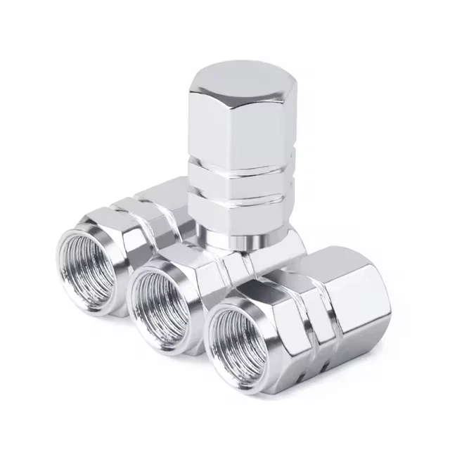 Tampas de poeira de válvula prata para Volvo S40 S60 S70 S80 S90 V40 V50 V60 V70 V90 - Imagem 1 de 1