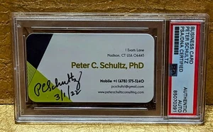 Tarjeta de visita autografiada firmada por Peter Schultz PSA químico Scripps Research - Imagen 1 de 2