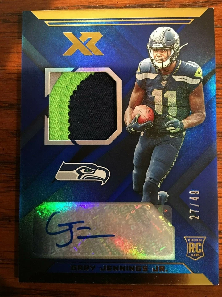 2019 XR Gary Jennings Jr RC Patch Auto 27/49 Seahawks  - Image 1 of 1