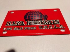 1967 the man from u.n.c.l.e. marx co. toy license plate-illya kuryakin