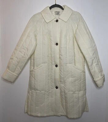 VINTAGE RARE 1970s Cozy Cuddler By Harvard Hillside WHITE Parka Quilted Puffer S - Image 1 of 4