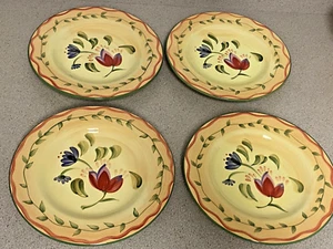 Pfaltzgraff Napoli Set Of 4 Hand Painted 9'' Stoneware Salad Plates - Picture 1 of 4