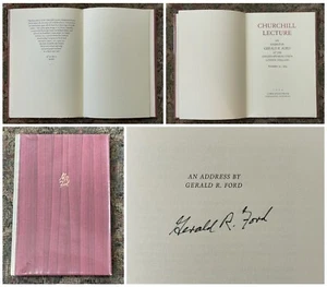 Rare, Gerald R. Ford, SIGNED Limited Edition #250/250 The Churchill Lecture 1984 - Picture 1 of 9