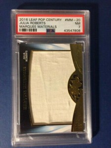 JULIA ROBERTS 2016 LEAF POP CENTURY JUMBO MM WARDROBE RELIC GOLD 2016 PSA 7 