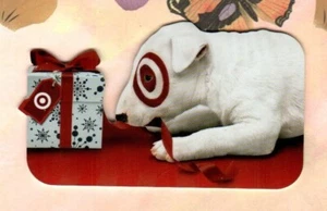 TARGET Bullseye Opening Christmas Gift ( 2011 ) Die-Cut Foil Gift Card ( $0 ) - Picture 1 of 1