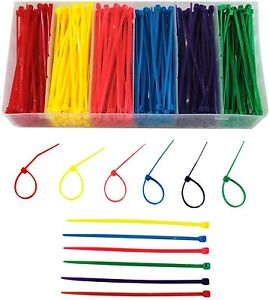 Small Colored Zip Ties 4 Inch Multicolor 480pcs Assorted Color Cable Ties New