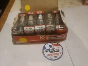 RACING GO KART VINTAGE CHAMPION SPARK PLUGS BOX OF 10 N-59G K30 K35 CART PART - Imagen 1 de 2