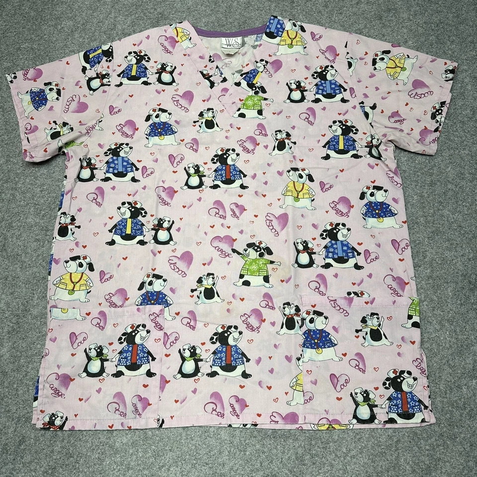 Top Médico Fundamentals by White Swan Perros Para Mujer Cuello en V Bolsillos Talla Mediana Foto 1 de 4