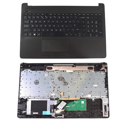 HP 15-DA 15-DB 250 255 G7 Serie GLÄNZEND Handauflage Abdeckung UK Tastatur + Touchpad  - Bild 1 von 3
