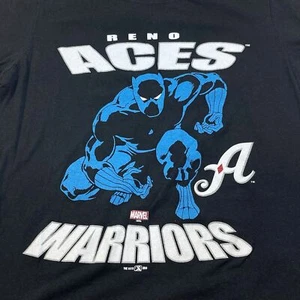 RENO ACES MINOR LEAGUE BASEBALL WARRIORS TEE T SHIRT Mens S Marvel Black Panther - Picture 1 of 4