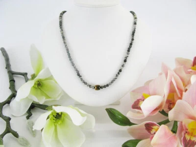 Zebra Jasper und Tiger´s Eye Halskette, echte Natursteine Heilsteine Edelsteine - Bild 1 von 4