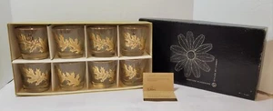 Vintage Libbey Glas altmodisch 9oz Golden Oak Gläser - 8er Set Hostess Glaswaren - Bild 1 von 17