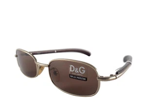 VINTAGE DOLCE & GABBANA DG 2012 SILVER & BRONZE SUNGLASSES MADE IN ITALY Y2K - Picture 1 of 4