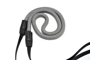 Voll Einstellbar Nylon Seil Kamera Gurt Mit Schnellverschluss & Split Ringe Grau - Bild 1 von 4