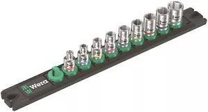 Wera A 1 Zyklop Magnetic Socket Rail Set 1/4" Drive 9 Pieces SAE 05005420001 - Picture 1 of 5