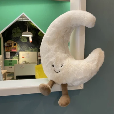 Almohada de Felpa Sol y Luna Sonriente Divertida Llena Almohada de Sol Luna y Sol Animal Foto 1 de 4